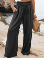 Cozy Wide-waisted Denim Wide-leg Pants