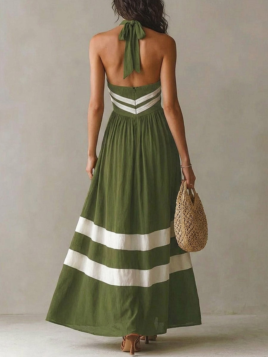 Women's Color Block Art Casual Stylish Cotton Dress