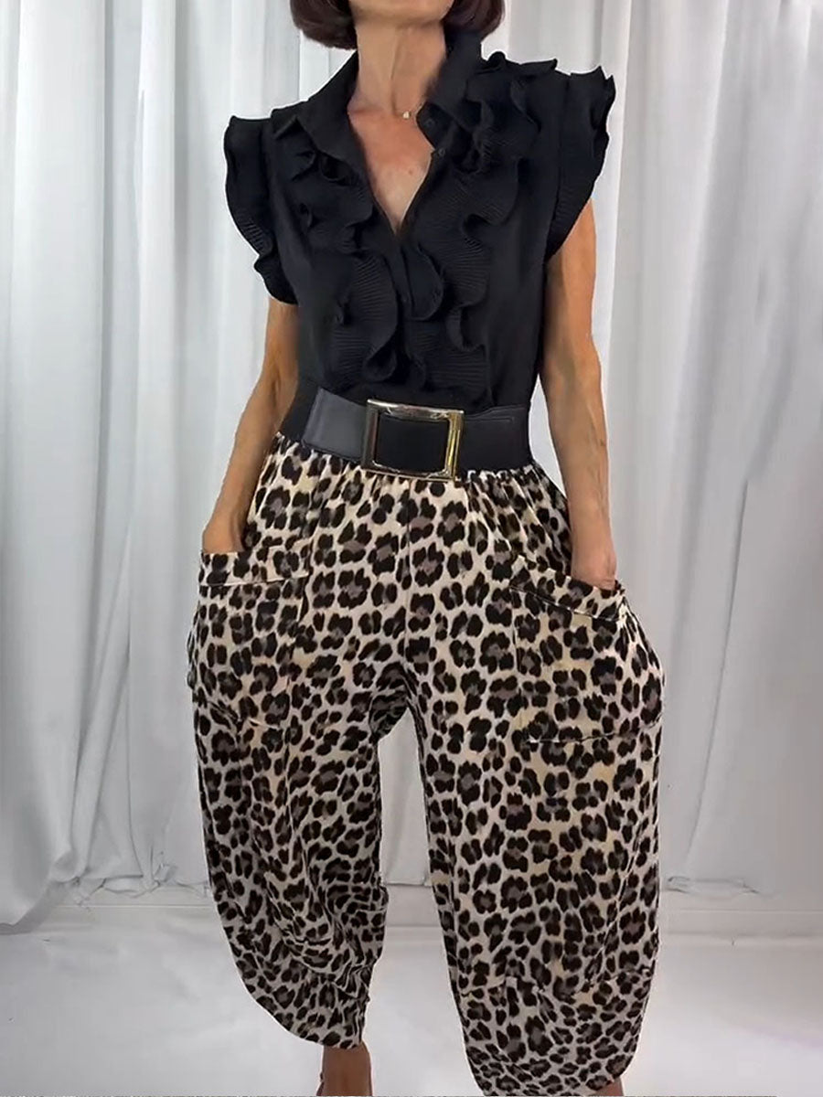 Women's Leopard Print Casual & Comfortable Pants