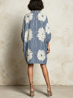 Loose-fit Casual Striped Linen And Cotton Dress