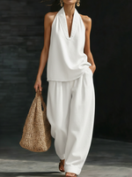 Cozy Minimalist Two-piece Denim Set