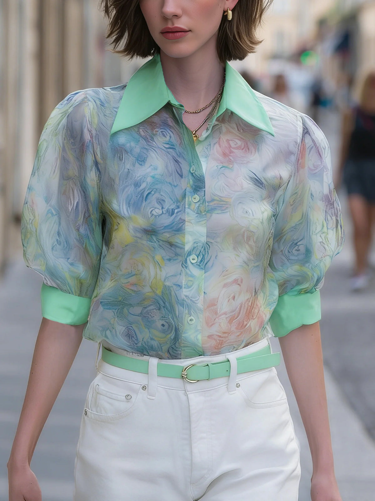 Women's Retro Artistic-patterned Casual Shirt