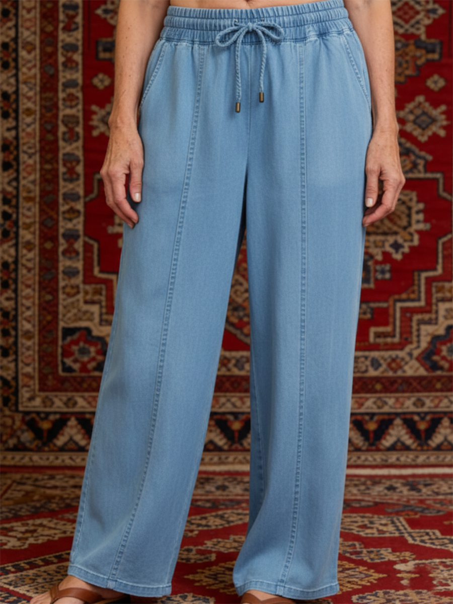 Casual And Cozy Straight-leg Denim Jeans