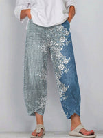 Women's Floral-print Casual Jeans