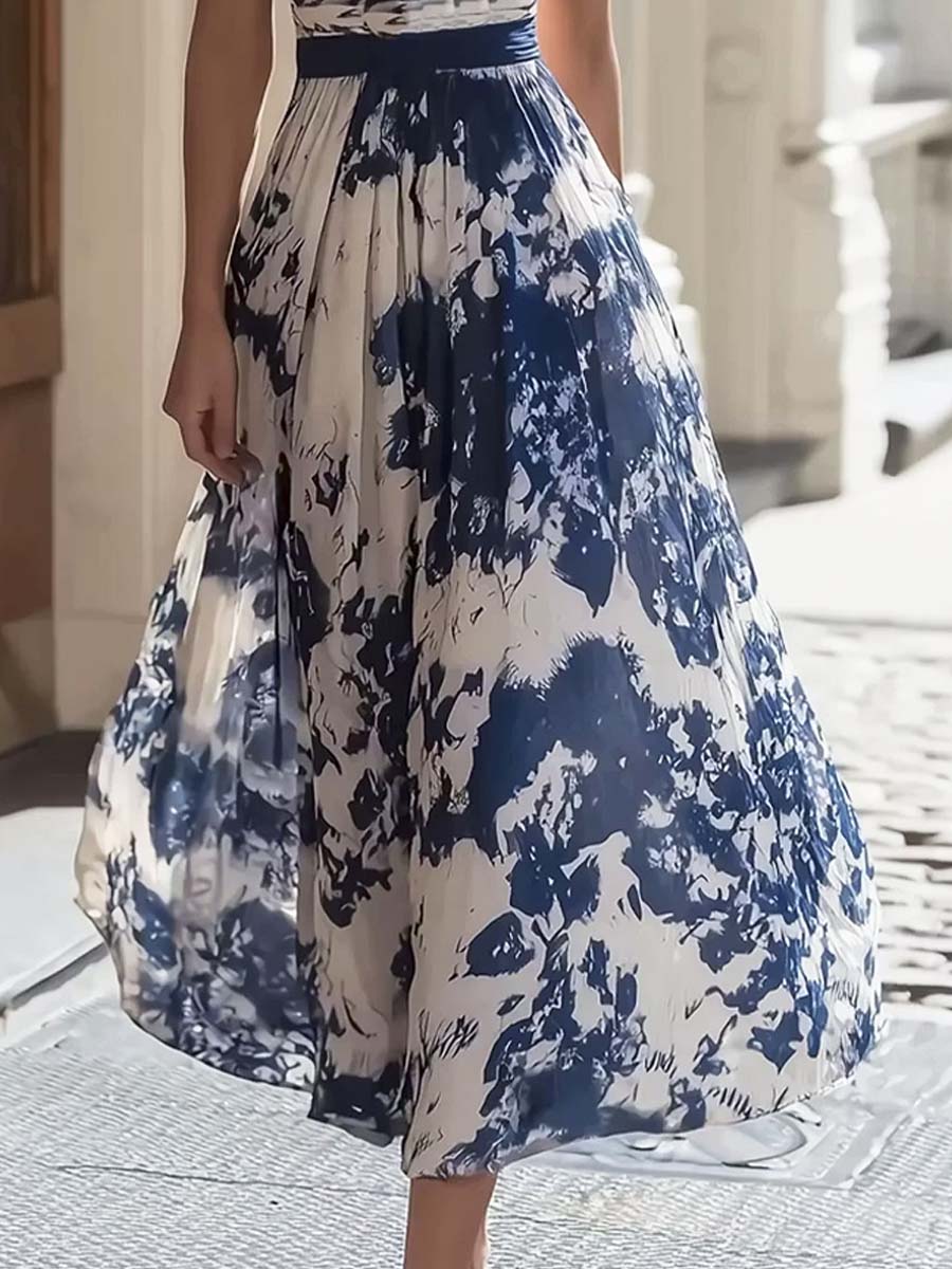 Women's Floral Art Fashion Stylish Casual Comfortable Dress