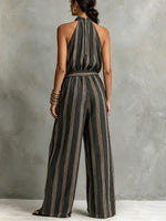 Women's Casual Striped Jumpsuit