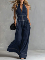 🔥 Casual Zippered Cotton Jumpsuit — The Ultimate Everyday Must-Have