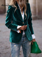 Women's Solid Color Slim Fit Suit Jacket