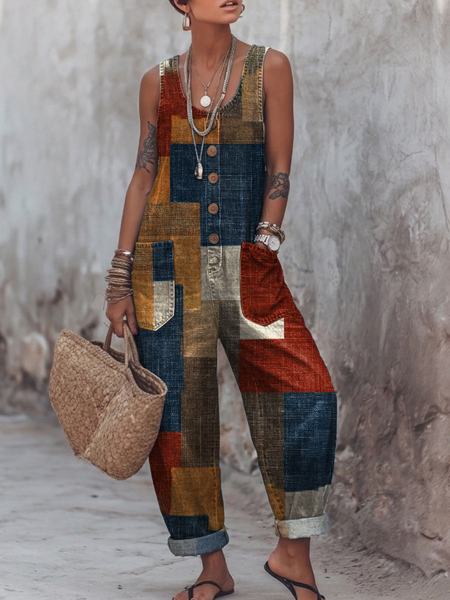 Women's Floral Print Casual Jumpsuit