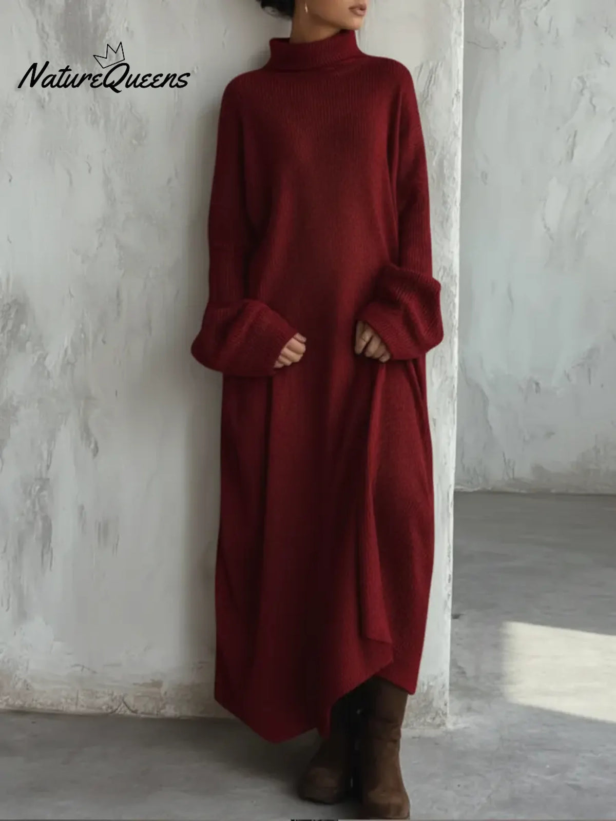 Women's Comfortable Loose Long Knit Dress