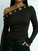 Casual And Sexy Off-the-shoulder Denim Top