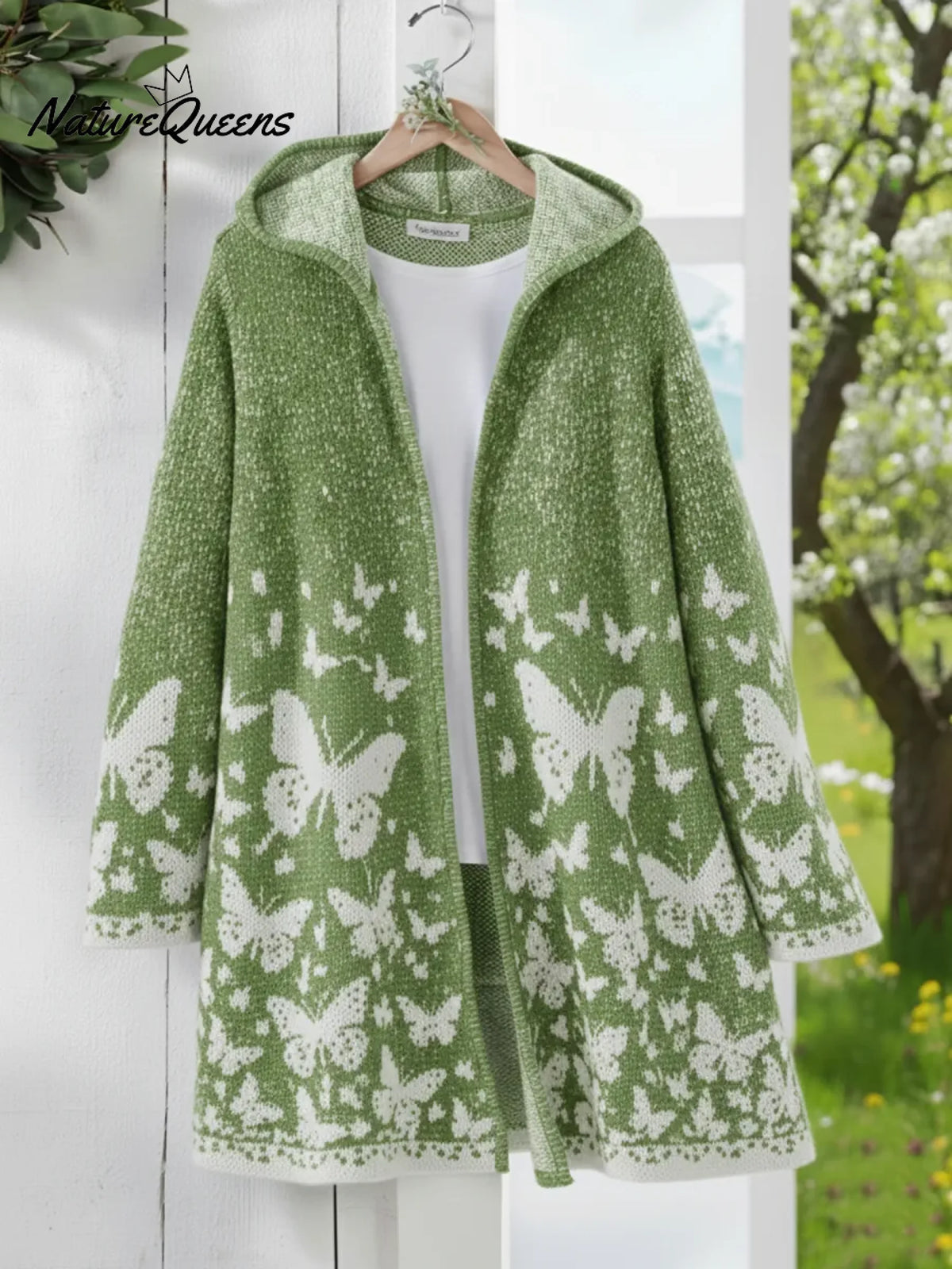 Butterfly Dream Knitted Hooded Cardigan