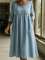 Casual Webbing Denim Dress