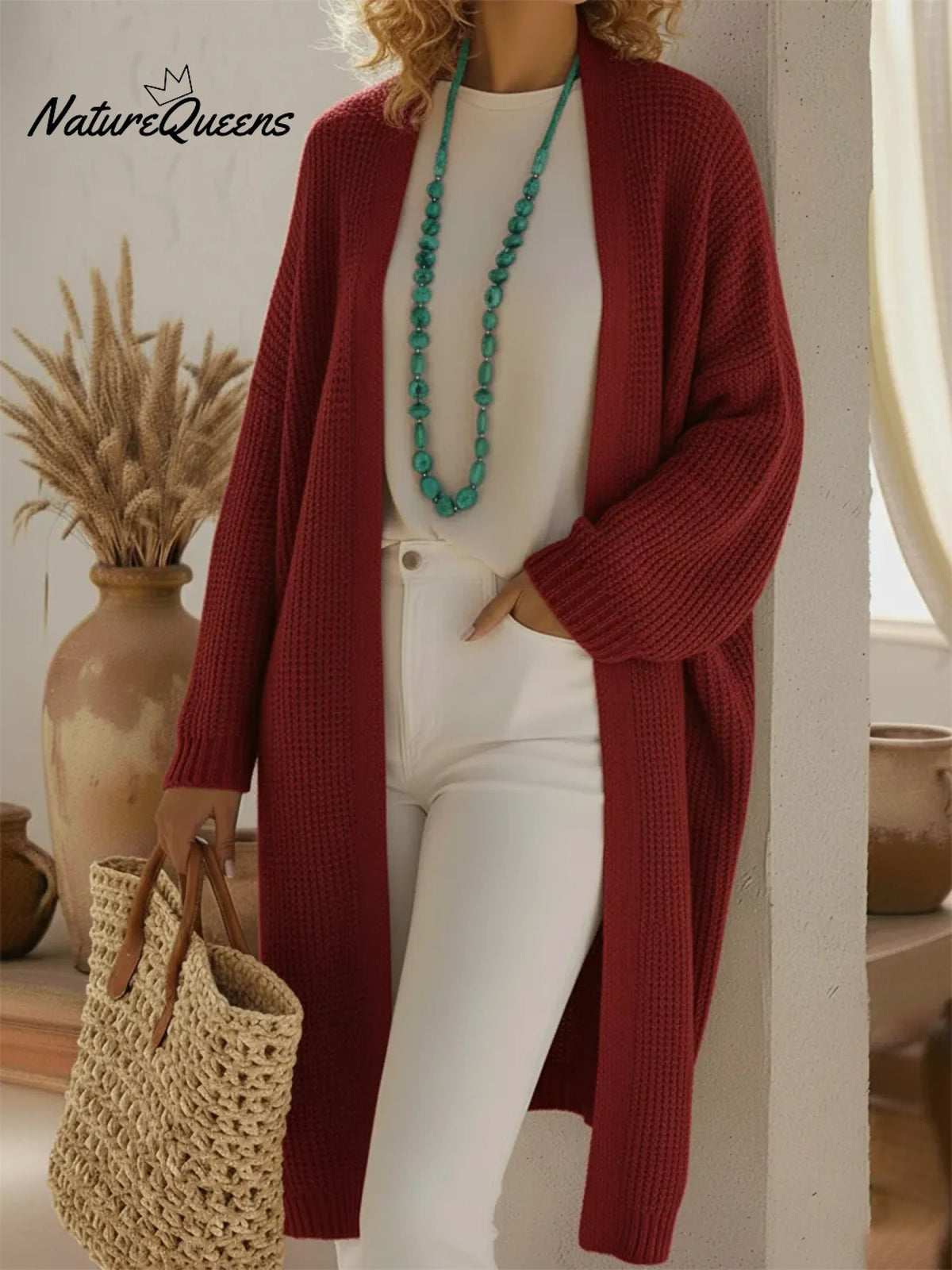 Women's Loose Cozy Solid Color Knit Cardigan