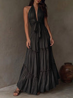 Bohemian Halter-neck Backless Maxi Dress