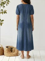 Casual Lace-up Denim Dress