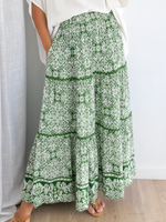 Romantic And Elegant Floral Print Skirt