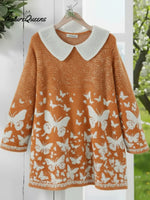 Butterfly Valley Art Print Peter Pan Collar Sweater