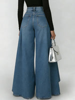 Women's High-Waisted Relaxed Wide-Leg Jeans – Effortless Everyday Comfort