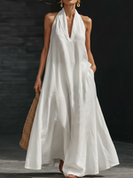 Minimalist And Elegant Maxi Dress - Cozy Everyday Wear