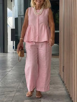 Women's Elegant Cotton And Linen Set