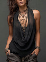 Casual & Sexy Knitted Tank Top Two-piece Set