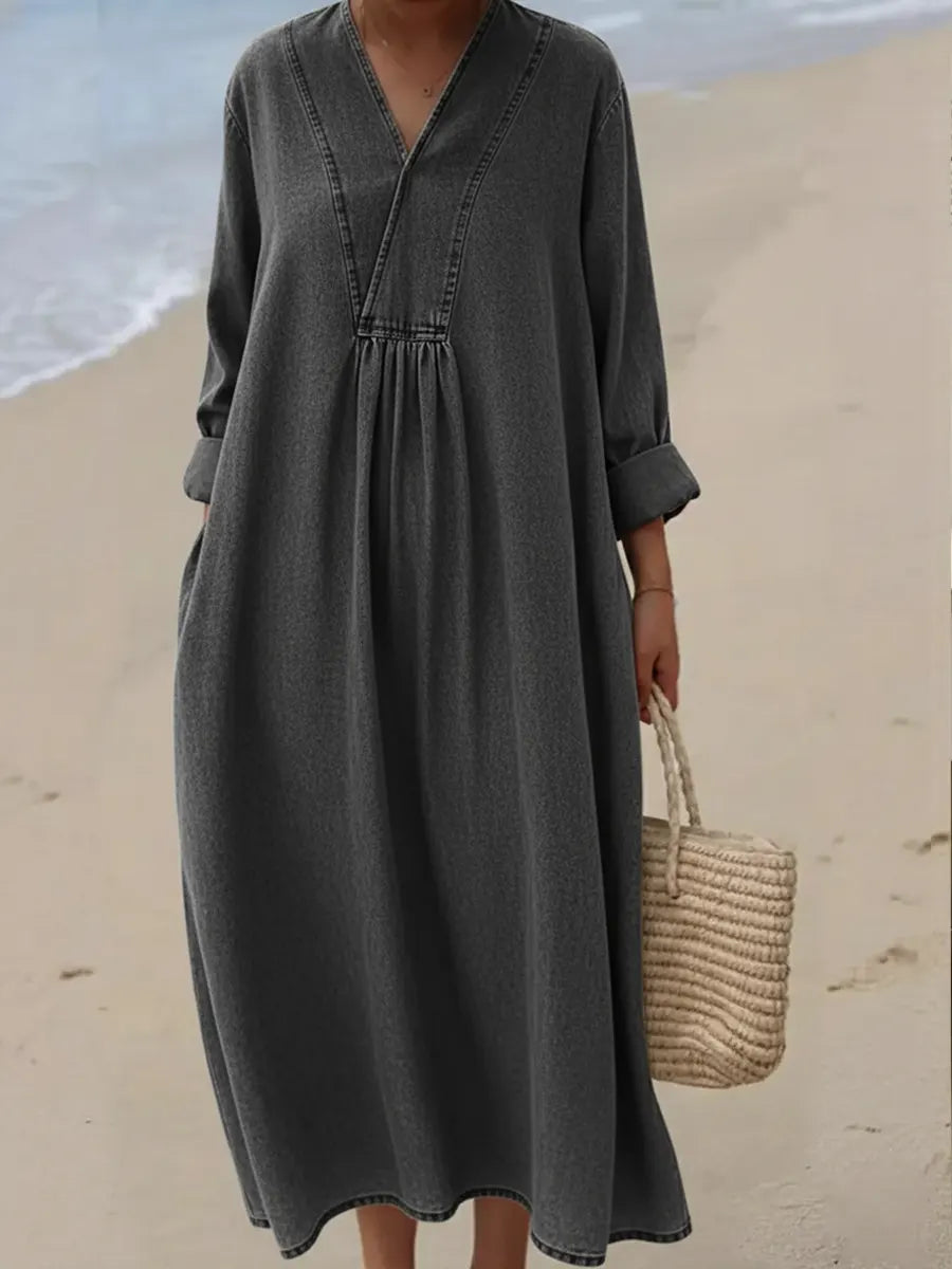 Women's Casual Denim Cotton Dress