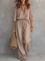 Women's Comfortable And Simple Design Cotton-linen Set