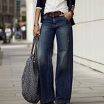 Women's Vintage Straight-leg Wide-leg Jeans