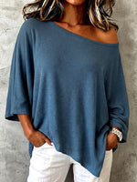 Chic Casual Off-the-shoulder Knit Top