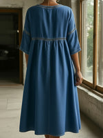 Casual Webbing Denim Dress