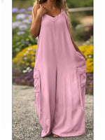 Women's Cozy And Casual Linen And Cotton Jumpsuit