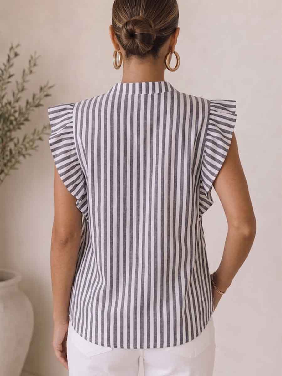 Women's Retro Striped Casual Shirt