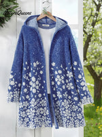 Cherry Blossom Secret Garden Hooded Knitted Cardigan