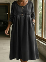 Casual Webbing Denim Dress