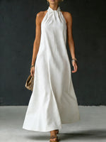 Women's Halter-neck Sleeveless Crossover Dress