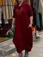 Women's Cozy Loose Long-sleeved Dress