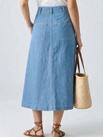 Women's High-waisted Loose-fit A-line Denim Skirt