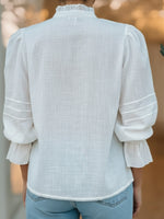 Patchwork Lace Linen And Cotton Shirt