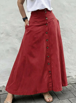 Women's Casual And Fashionable A-line Cotton Skirt