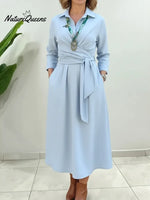 Women's Belted Cotton Dress