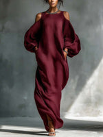 Women's Casual Cotton And Linen Dress