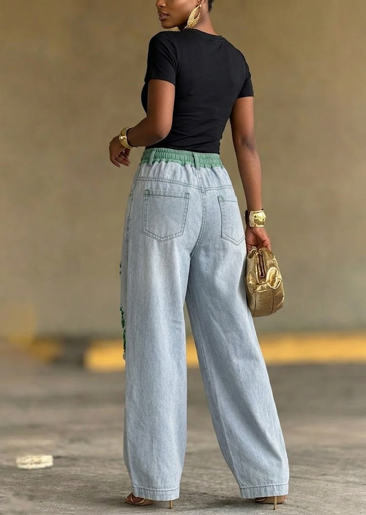 Casual Vintage-wash Jeans