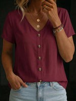 Women's Short-sleeve V-neck Shirt