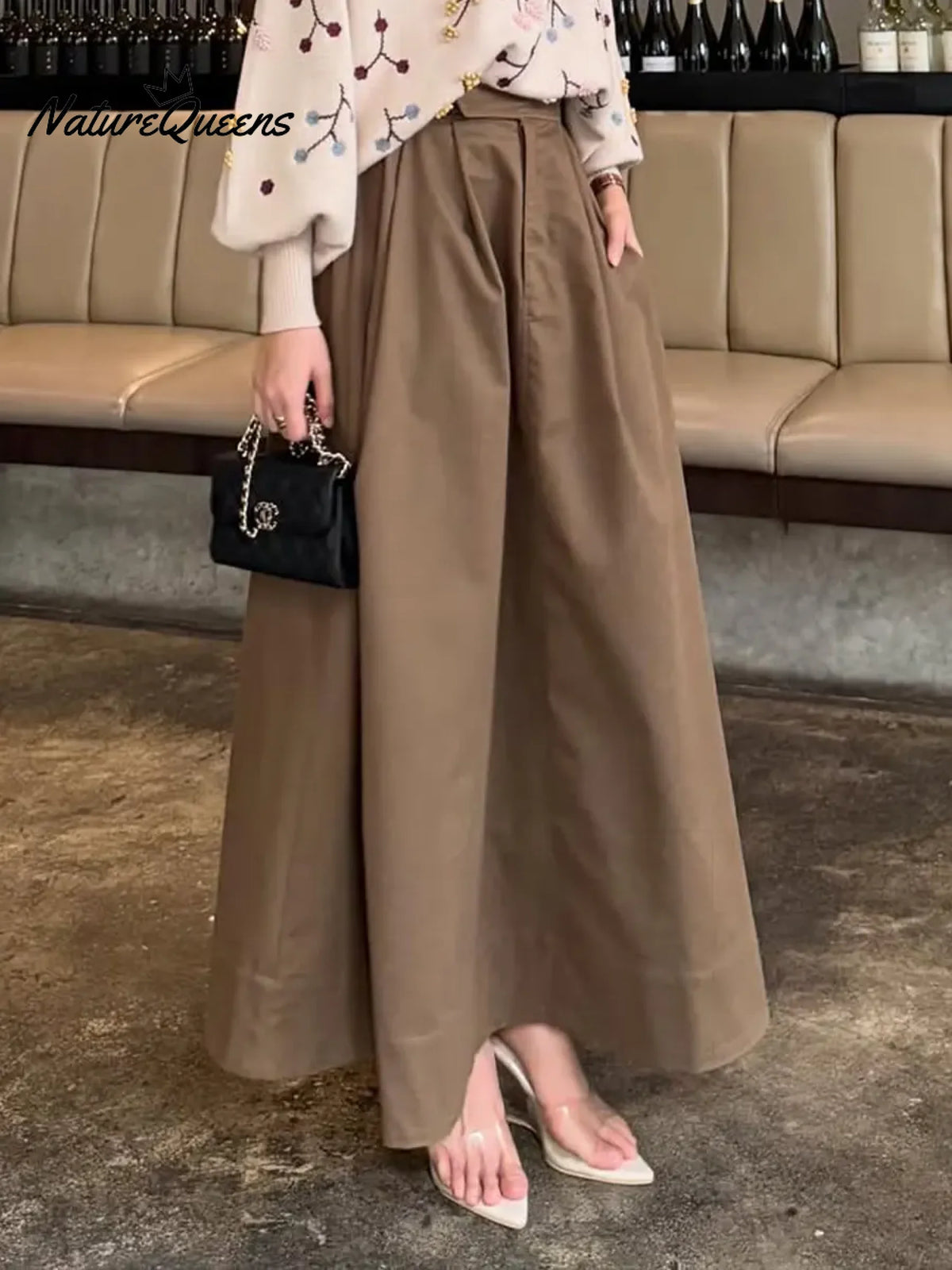 Women's Solid Color Cotton Skirt