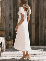 Women's Elegant Art Casual Stylish Short Sleeve Midi Dress