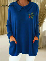 Women's Cozy Christmas Peter Pan Collar Sweater