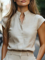 Simple, Classic Linen And Cotton Shirt