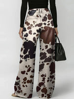 Women's Vintage Print Casual Straight-leg Pants