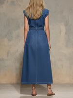 Women's Casual Cinched-waist Denim Dress